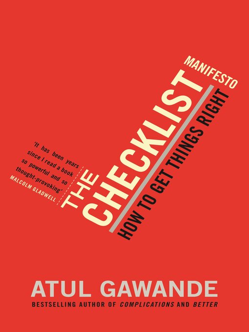 Cover image for The Checklist Manifesto